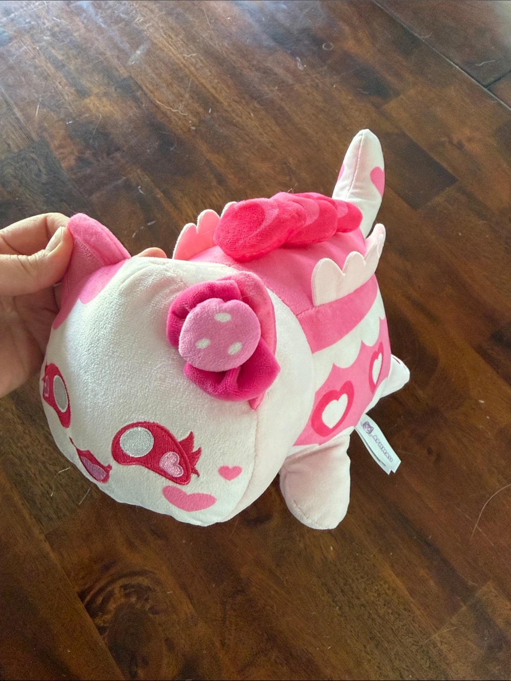Aphmau MeeMeows 11" KC Hearts Cake Cat Valentine Plush - Great Condition